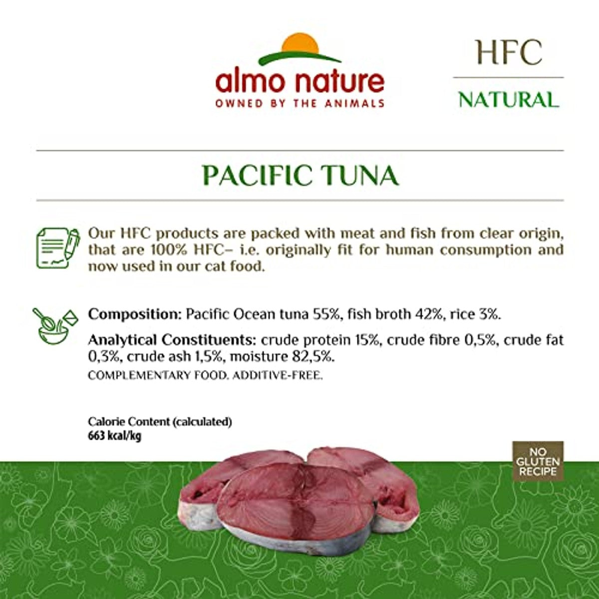 Almo Nature HFC Natural Natvoer voor volwassenen katten - Pacific Tonijn - 150 g, 24-pack – almo nature