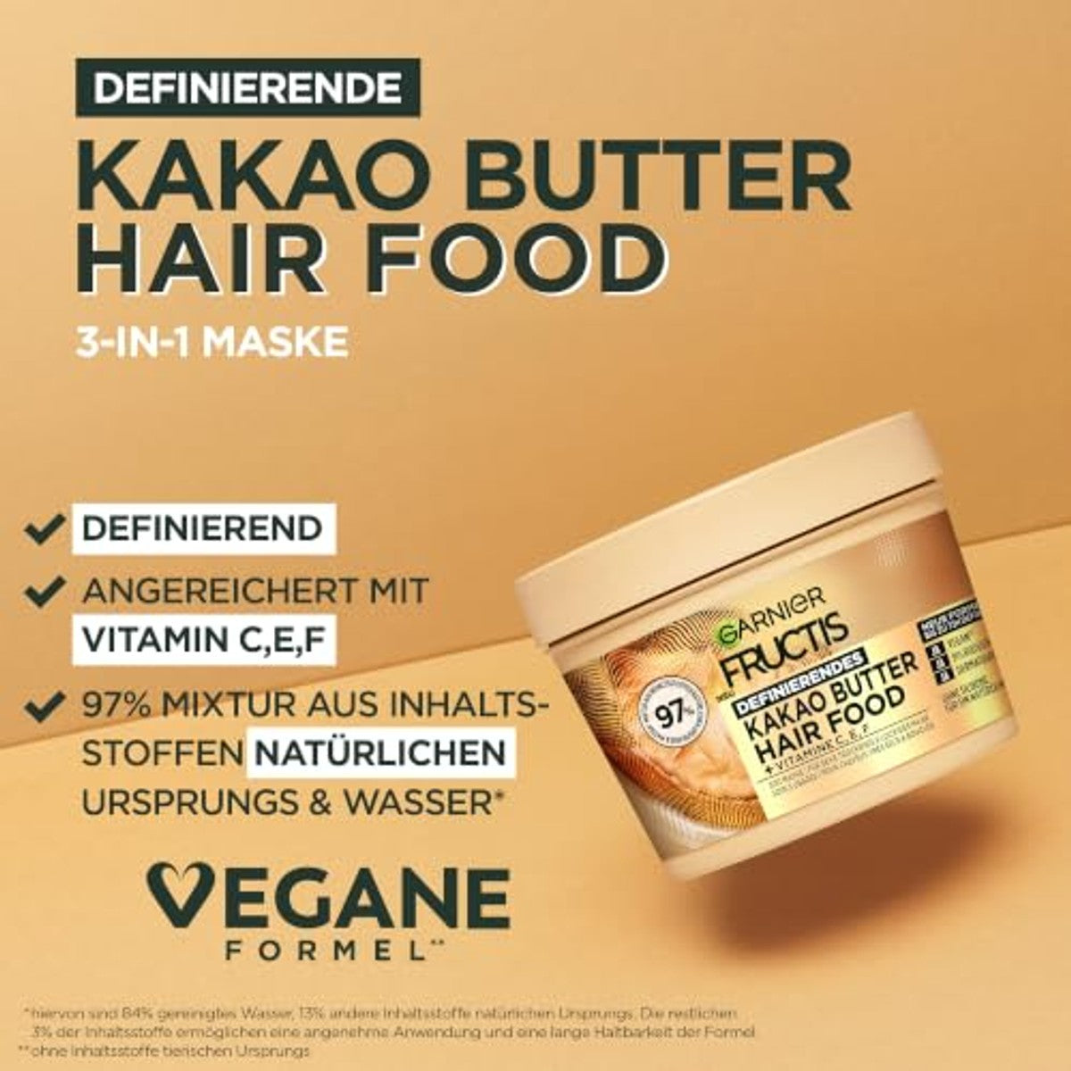 Garnier Fructis Cacao Boter Hair Food 3-in-1 6 x 400 ml - Voordeelverpakking