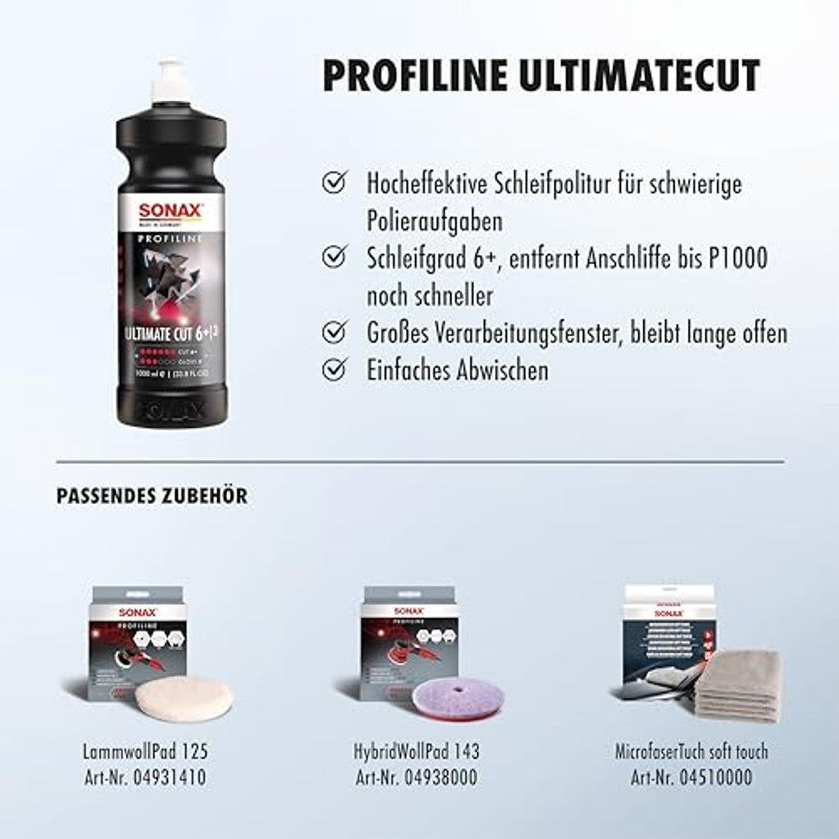 SONAX Profiline UltimateCut 6 x 250 ml - Voordeelverpakking