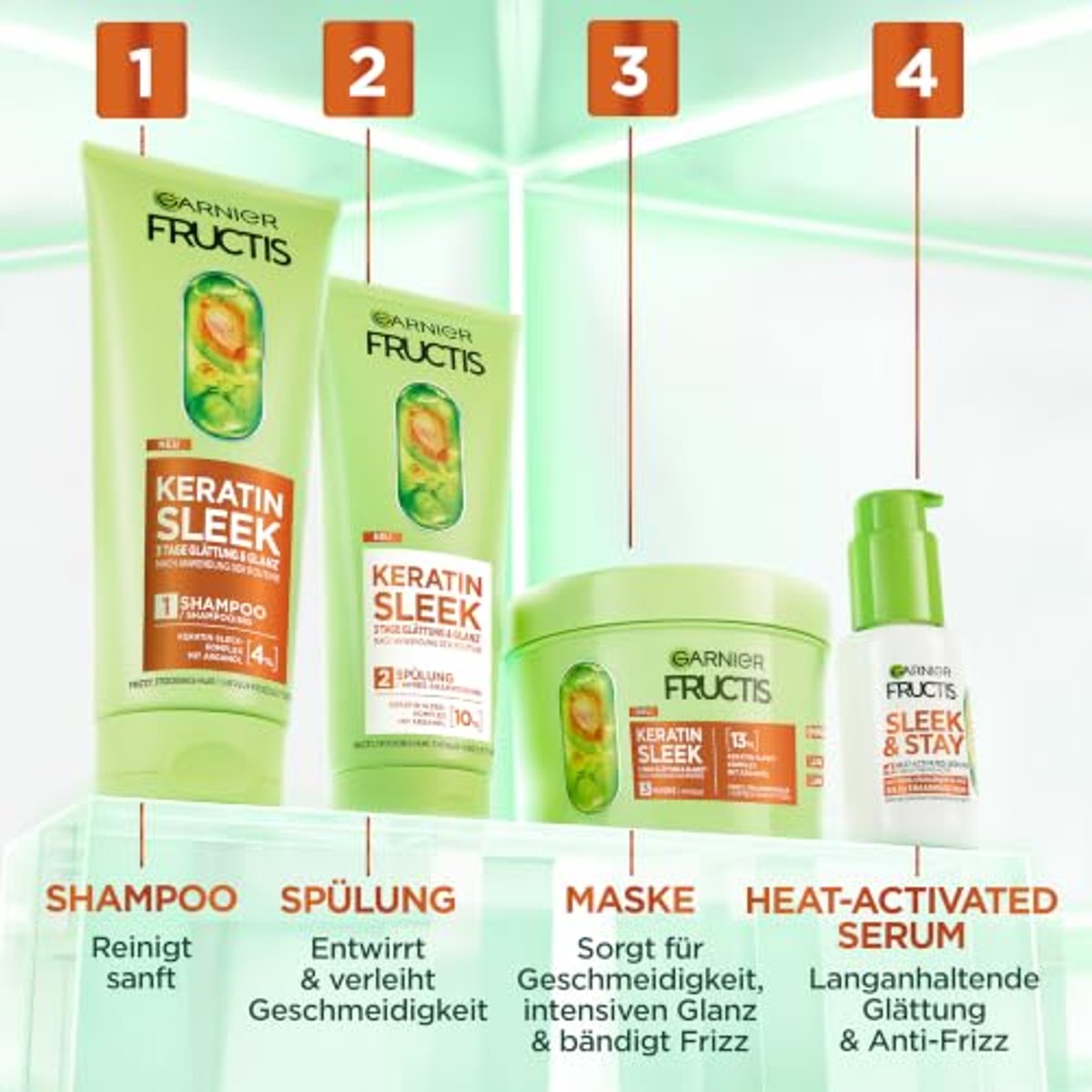 Garnier Fructis Keratin Sleek Conditioner 6 x 200 ml – Garnier