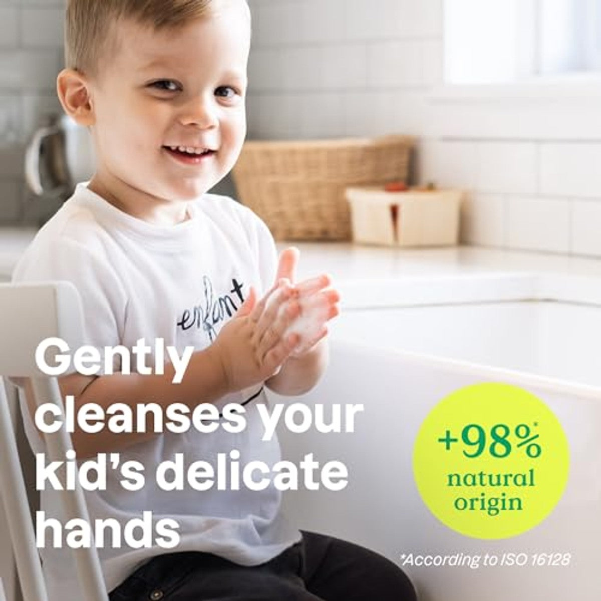 ATTITUDE Foaming Handzeep voor kinderen, EEG-getest, dermatologisch getest, plantaardige en minerale ingrediënten, veganistisch, vanille en peer, 295 ml – ATTITUDE