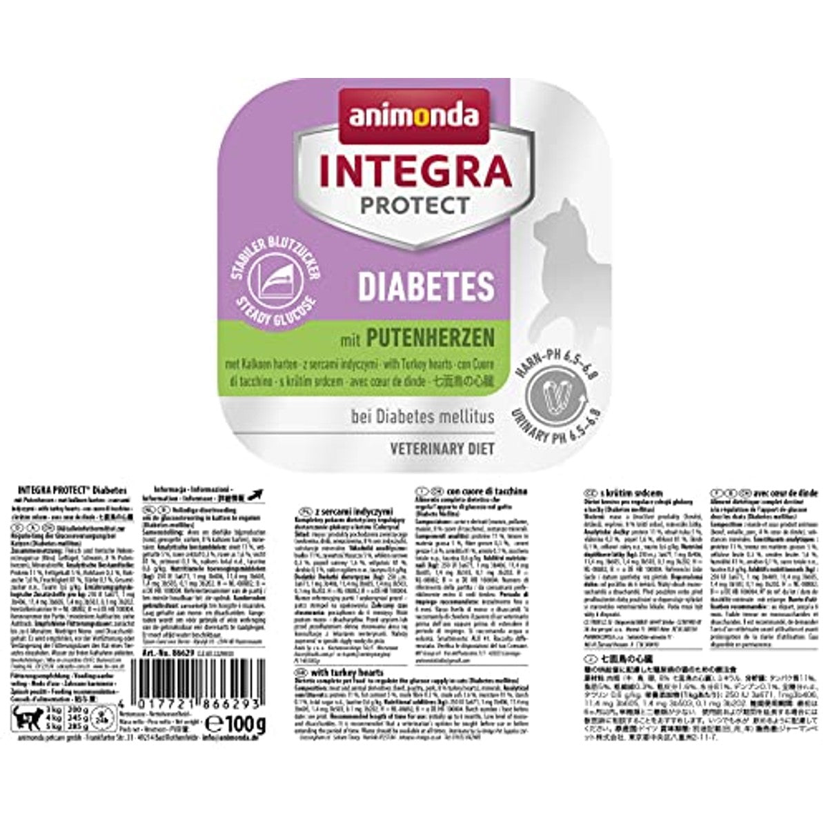 Animonda Integra Protect Diabetes kat, dieet kattenvoer, nat voer voor diabetes mellitus, met zalm, 16 x 100 g – animonda INTEGRA PROTECT