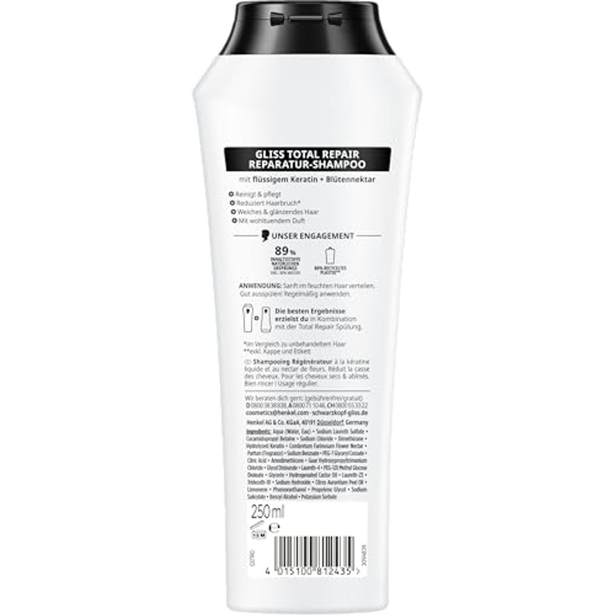 Gliss Total Repair Shampoo 250 ml – Gliss