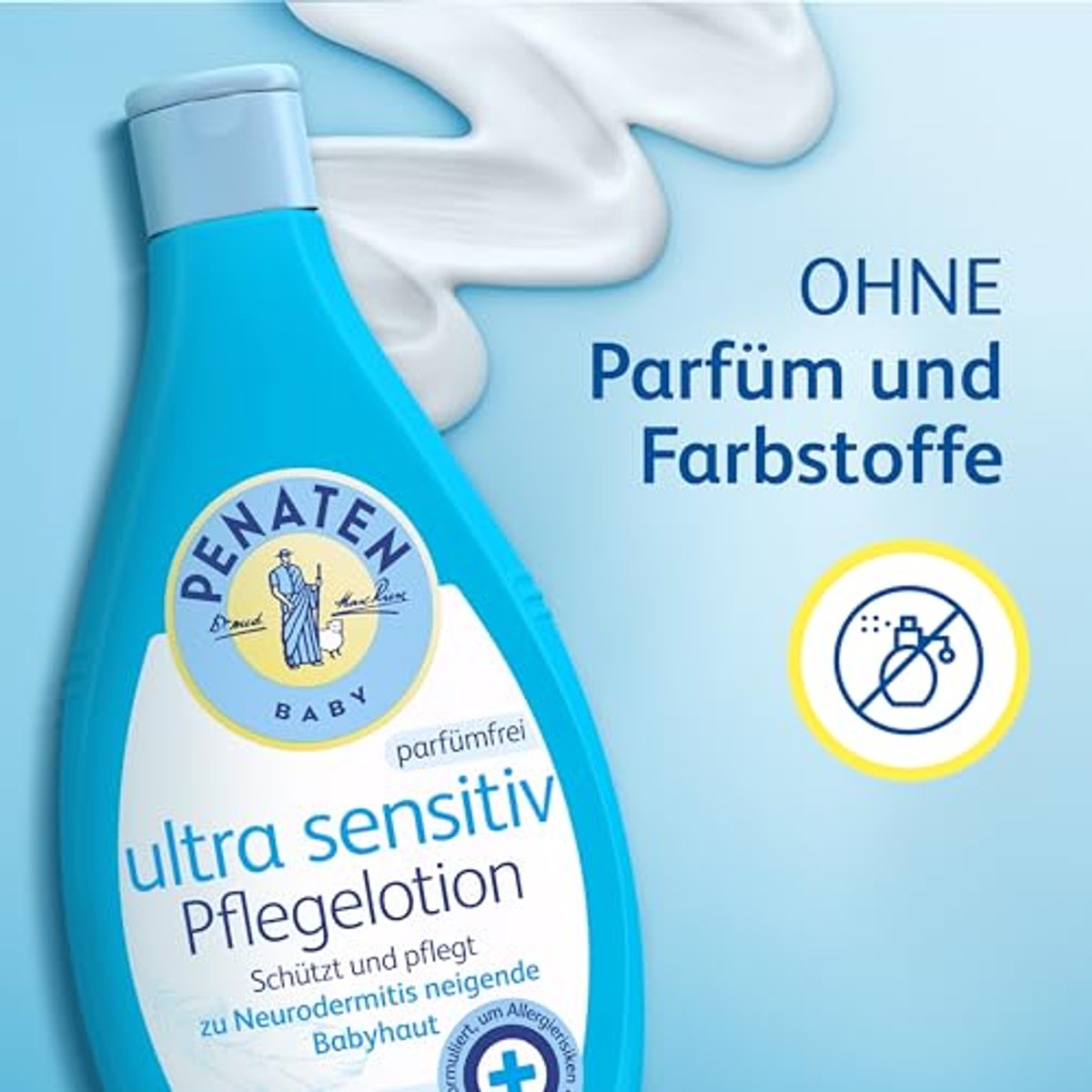 Penaten Ultra Sensitive verzorgende lotion parfumvrij 3 x 400 ml - Voordeelverpakking