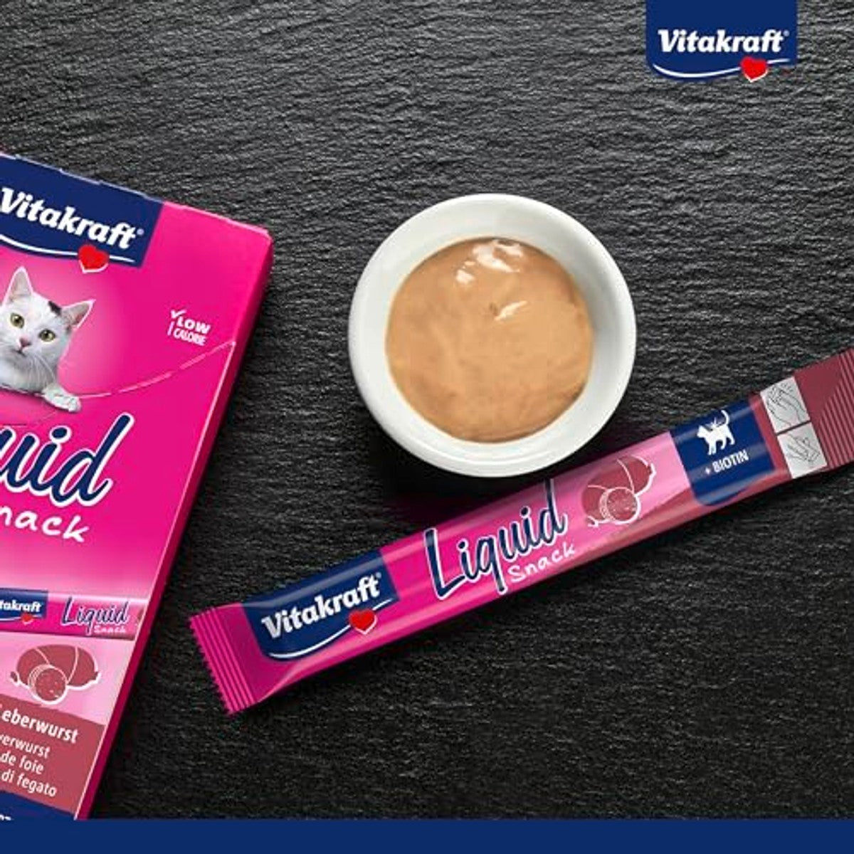 Vitakraft Vloeibare Snack kattensnack leverworst 6 x 15 g - 6-pack