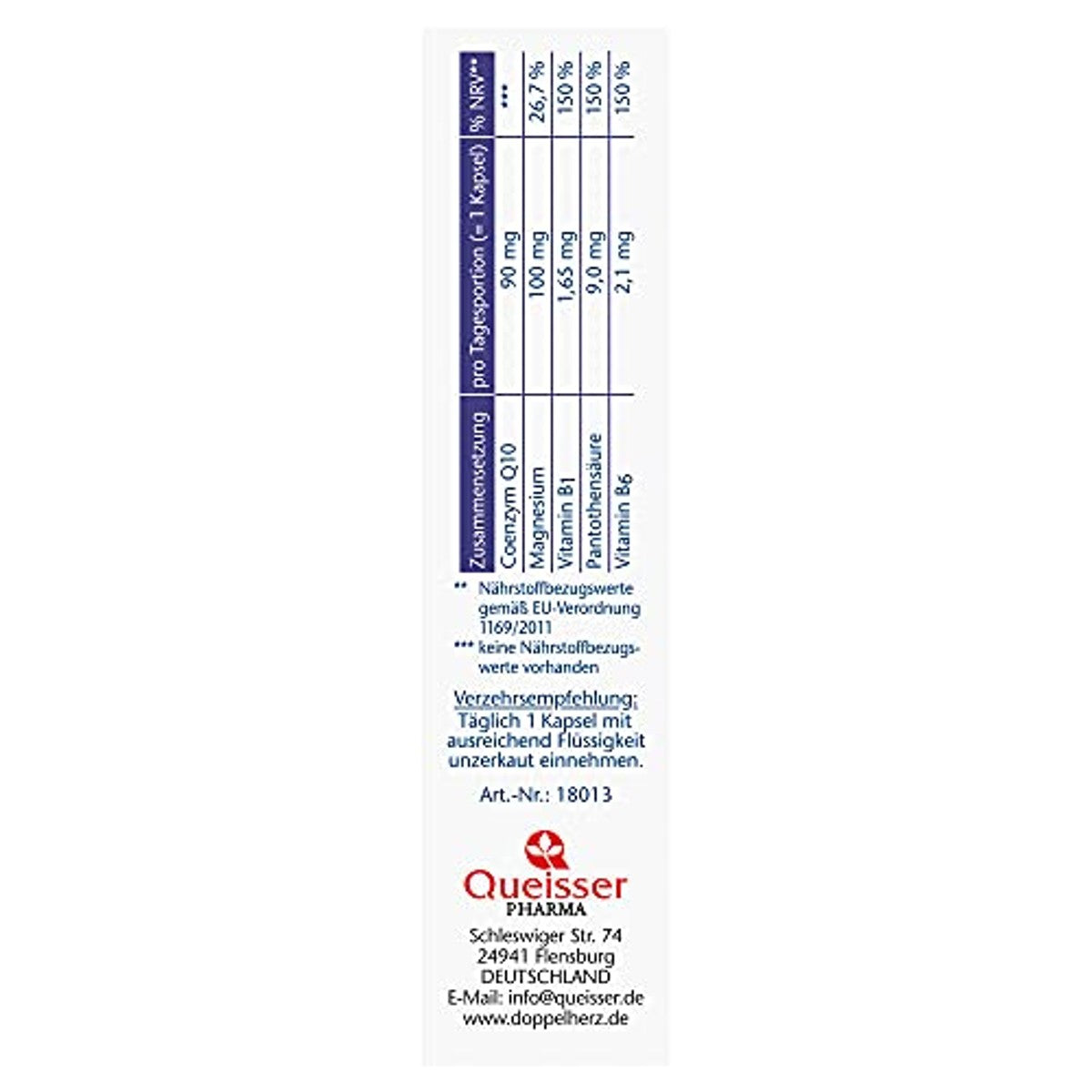 Doppelherz Co-enzym Q10 + Magnesium Extra 3 x 30 Capsules - 3-pack