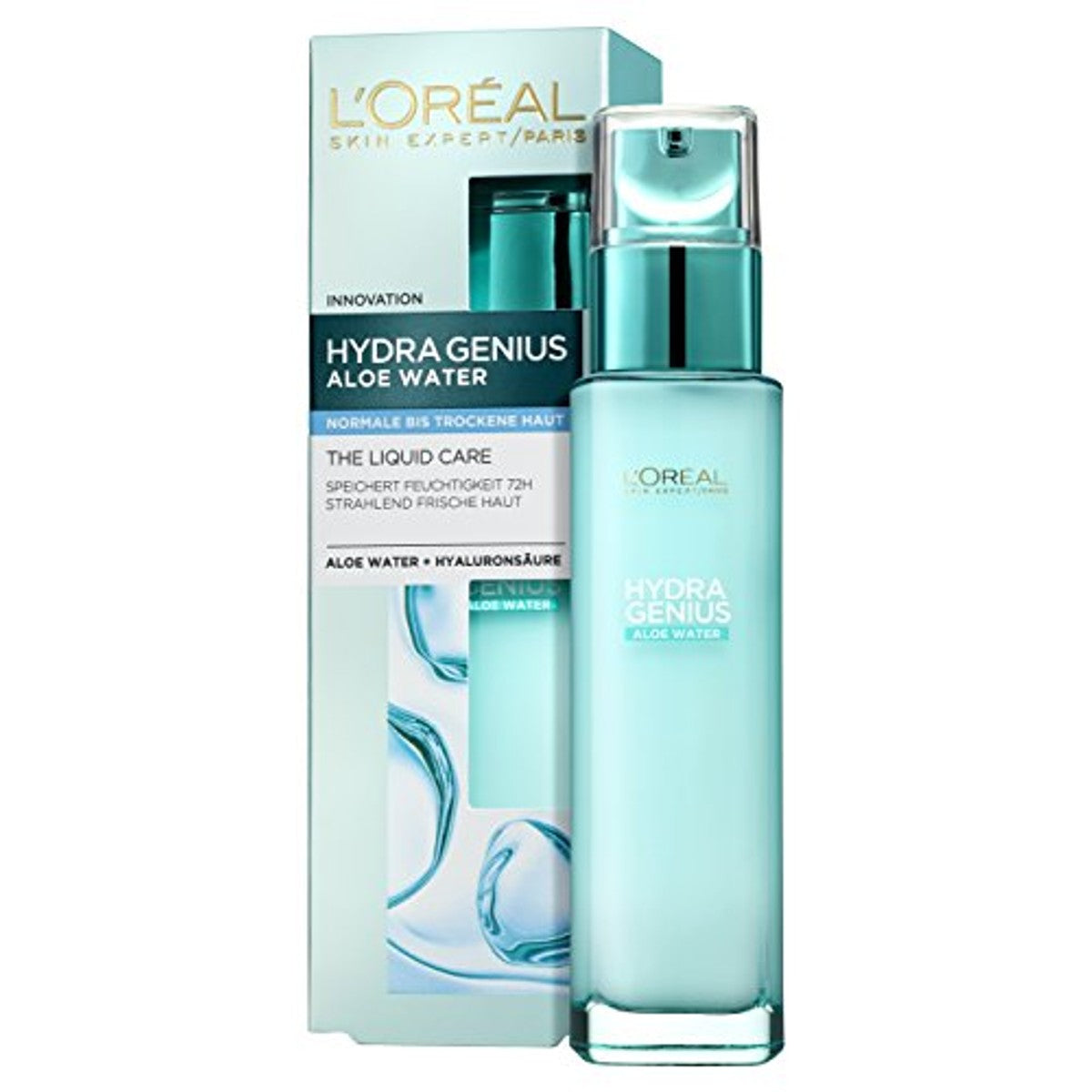 L'Oréal Paris Hydra Genius Aloë Water Vochtvloeistof 6 x 70 ml - Voordeelverpakking