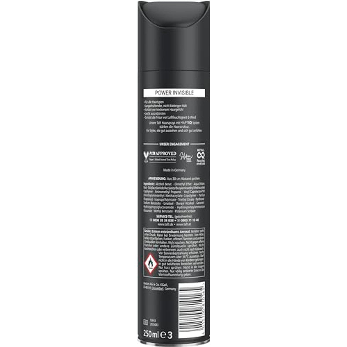 TAFT Power Invisible Haarspray 6 x 250 ml - Voordeelverpakking