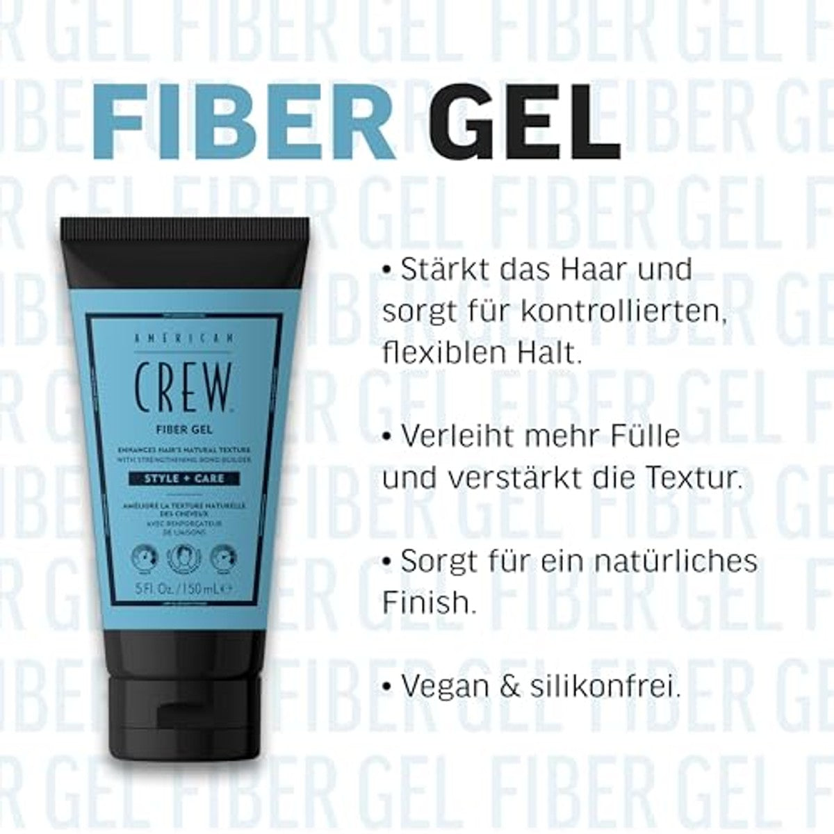 American Crew Fiber Gel Hybride Haarstyling Gel met Gemiddelde Grip 150 ml - 6-pack