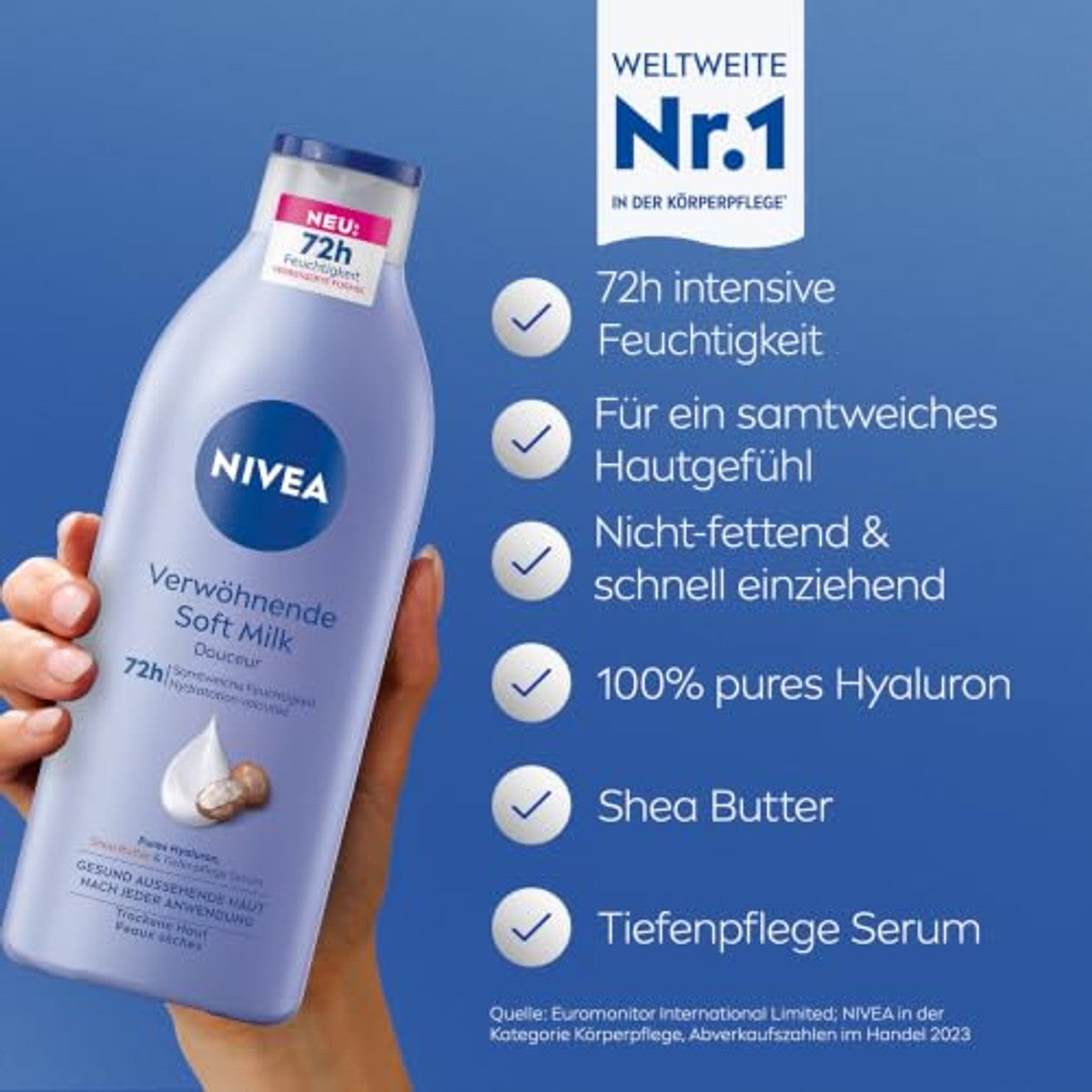 NIVEA Verwennende Zachte Melk 6 x 400 ml - Voordeelverpakking