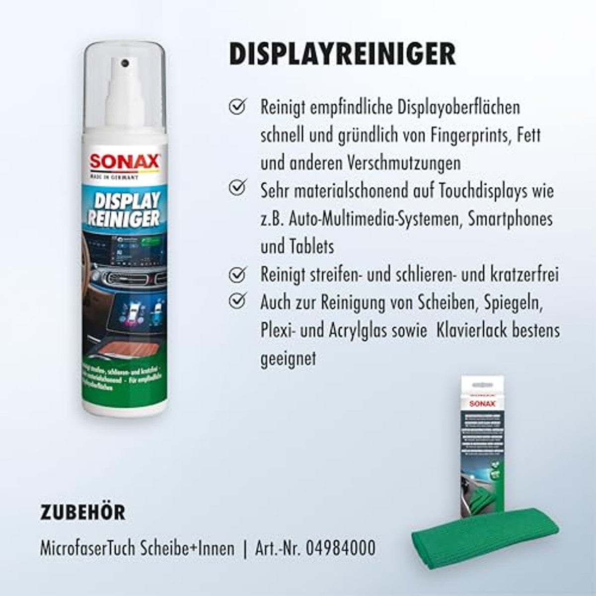 SONAX Displayreiniger 6 x 300 ml - Voordeelverpakking