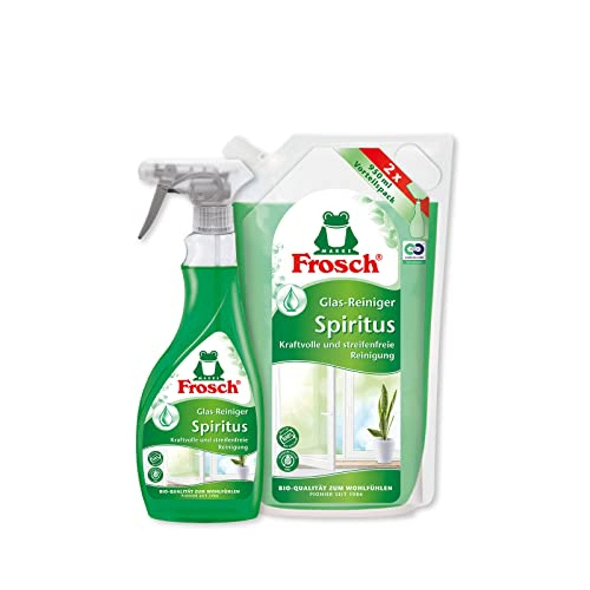 Frosch Spiritus Glasreiniger Navulzak 6 x 950 ml - Voordeelverpakking – foto 4