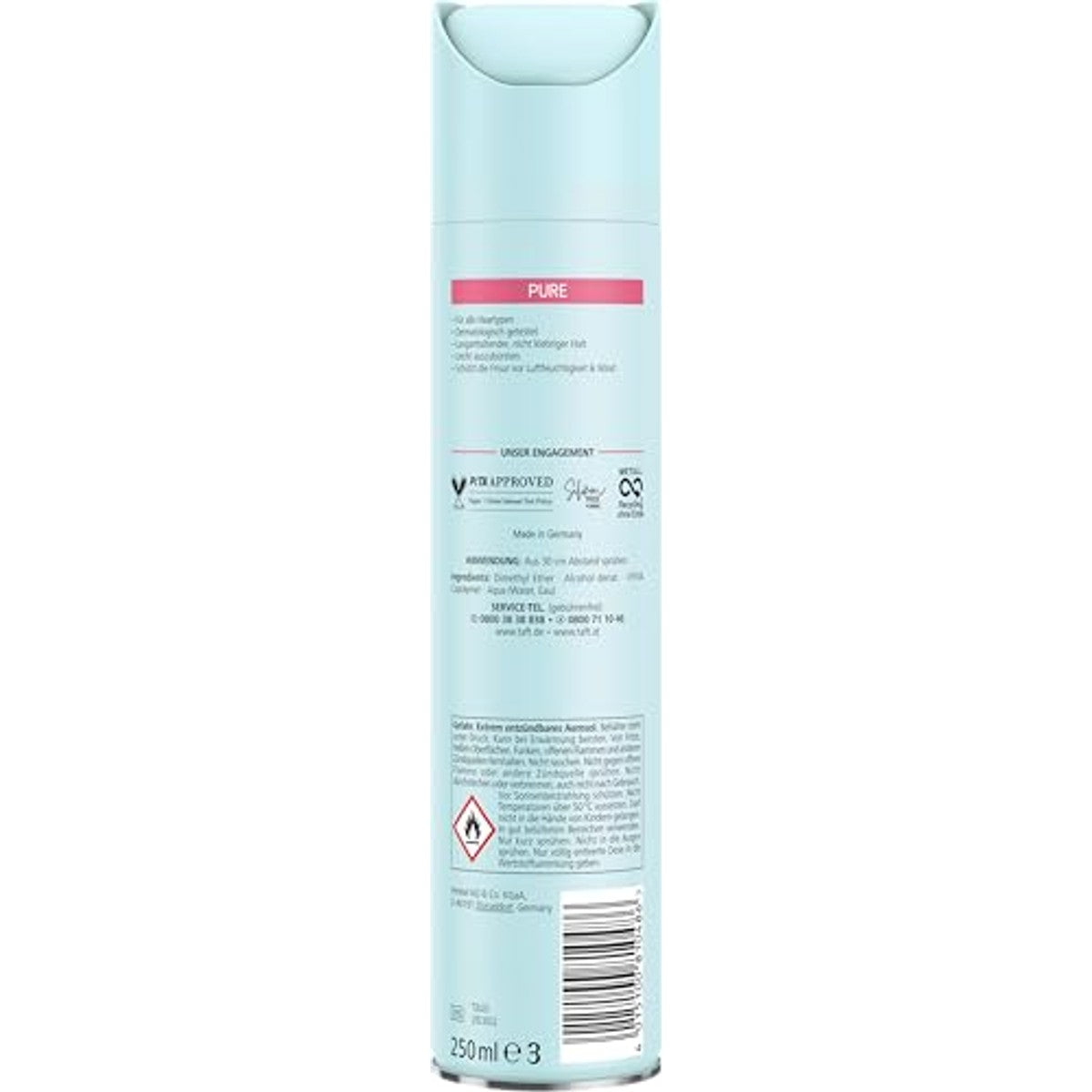 TAFT Pure Haarlak 3 x 250 ml - Voordeelverpakking