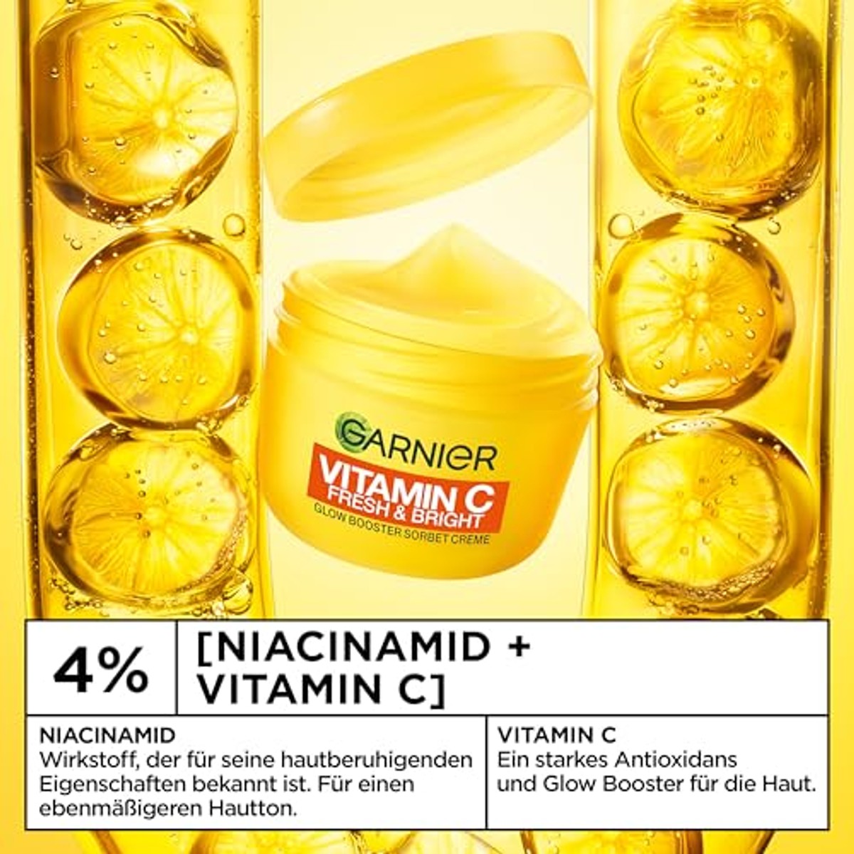 Garnier Vitamine C Fresh & Bright Glow Booster sorbet crème 3 x 85 ml - Voordeelverpakking