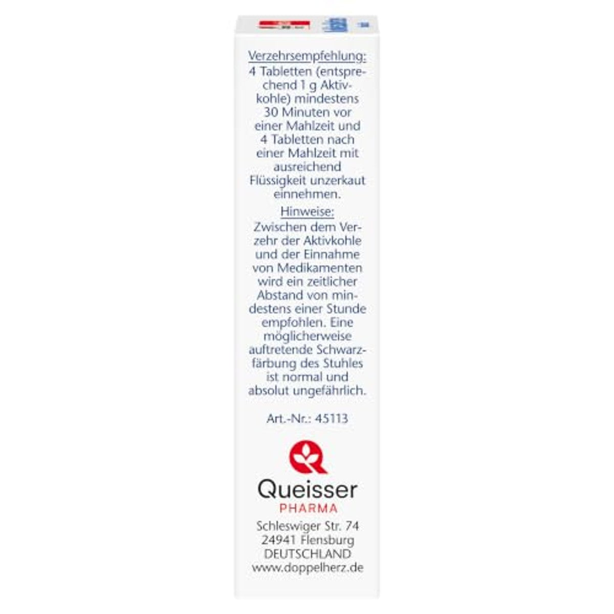 Doppelherz Plantaardige Kooltabletten tegen Winderigheid 30 tabletten - 3-pack