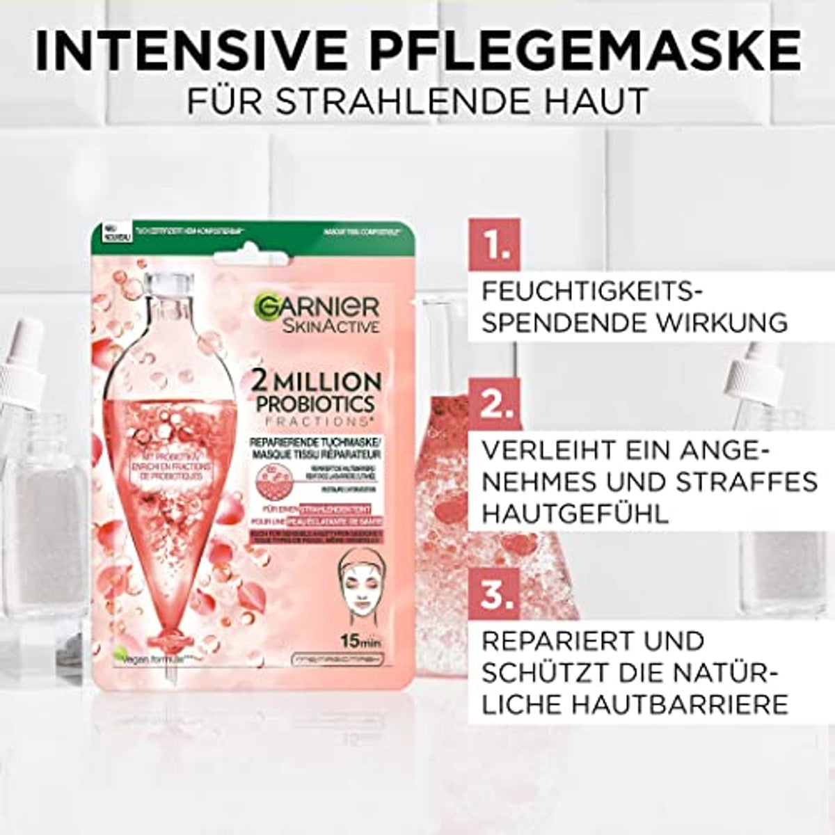 Garnier SkinActive 2 Million Probiotics doekmasker 5 stuks – Garnier