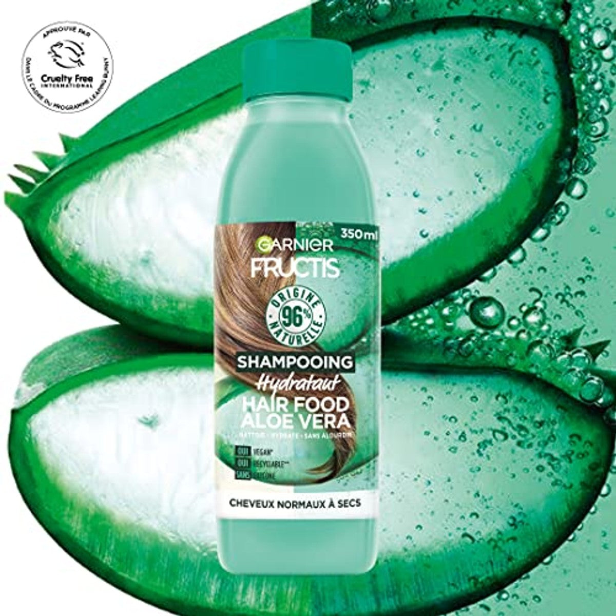 Garnier Fructis Hair Food Aloë Vera Shampoo 350 ml - 3 stuks