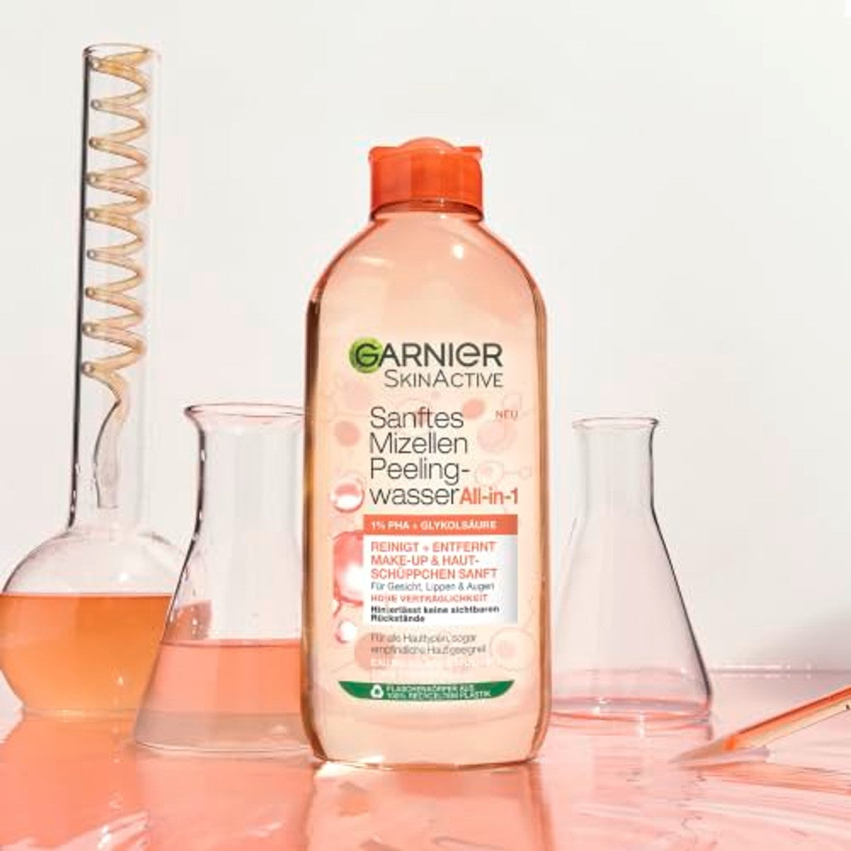 Garnier SkinActive Zacht Micellair Peelingwater 3 x 400 ml - Voordeelverpakking