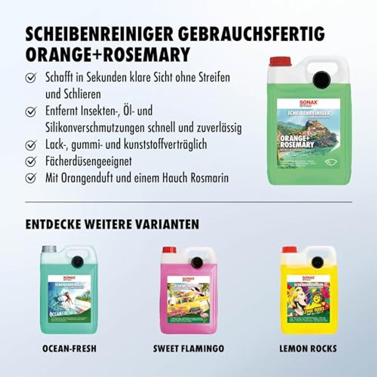 SONAX Ruitenreiniger gebruiksklaar Orange+Rosemary 6 x 5 liter - Voordeelverpakking