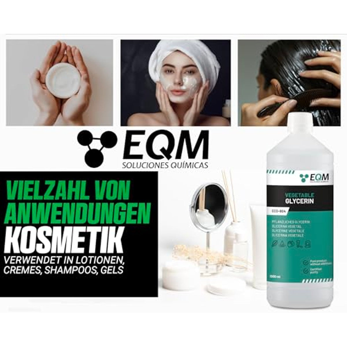 Chemical Ecosolutions EQM ECO-904 Plantaardige glycerine 3 x 1 l - Voordeelverpakking