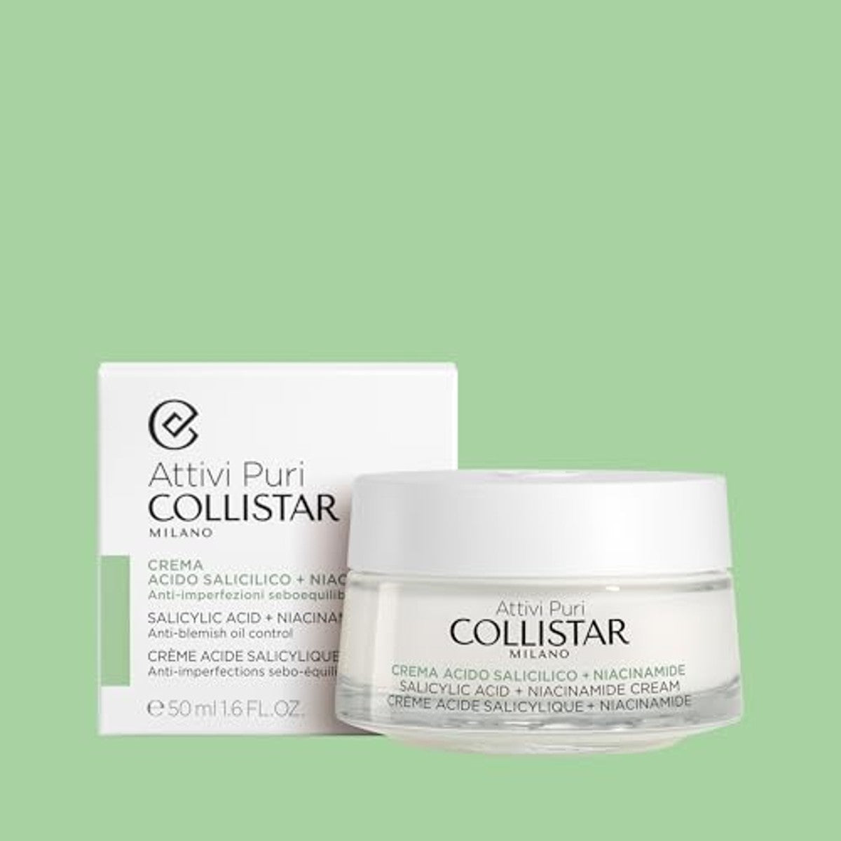 Collistar Actieve Zuivere Gezichtscrème Salicylzuur 50 ml - 3-pack