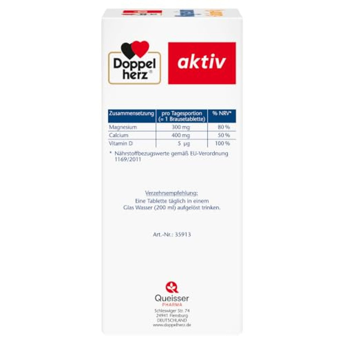 Doppelherz Magnesium + Calcium + D3 Sinaasappel-Maracuja 6 x 15 Bruistabletten - 3-pack