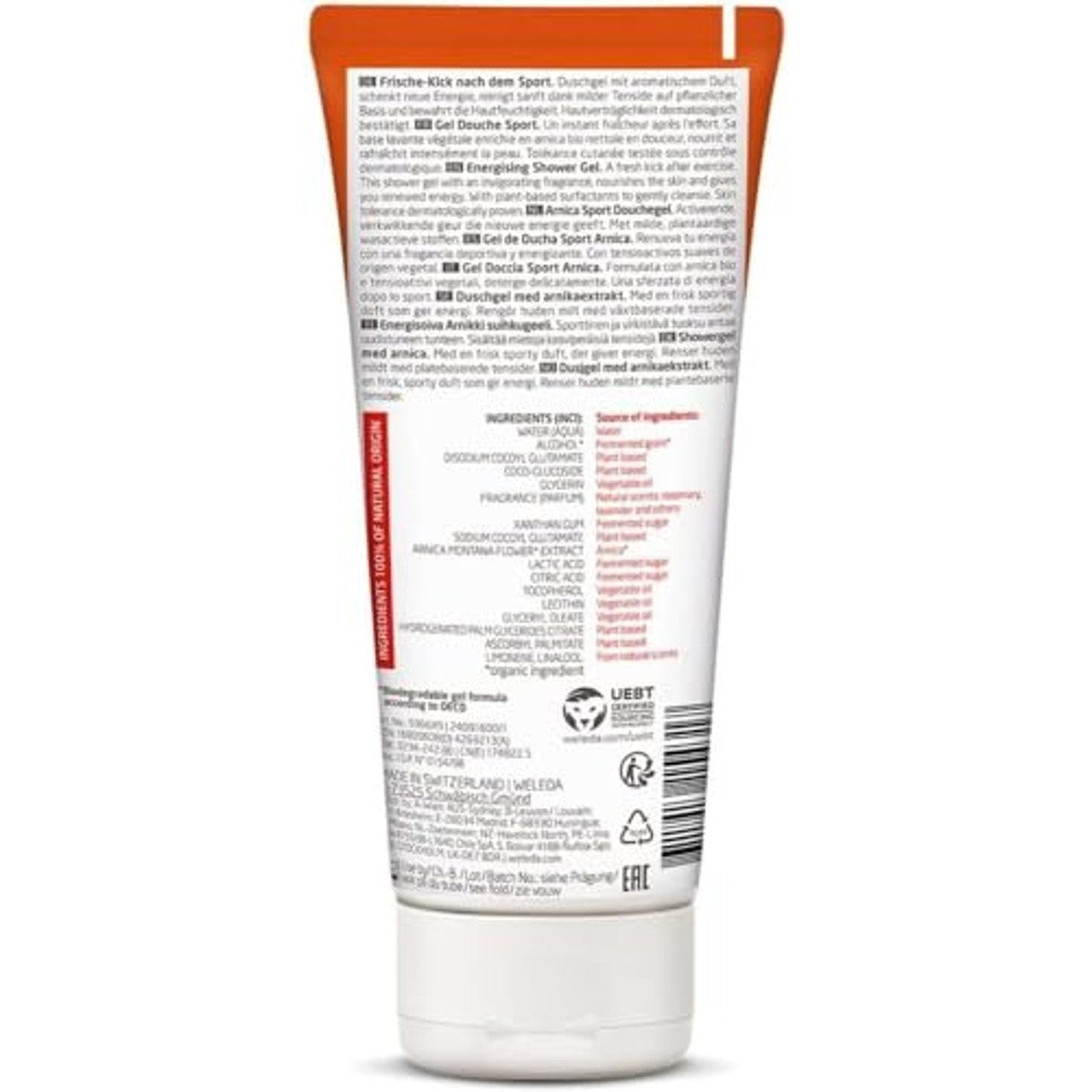 Weleda Bio Sport Douchegel met Rozemarijn-Lavendelgeur 200 ml - 6-pack