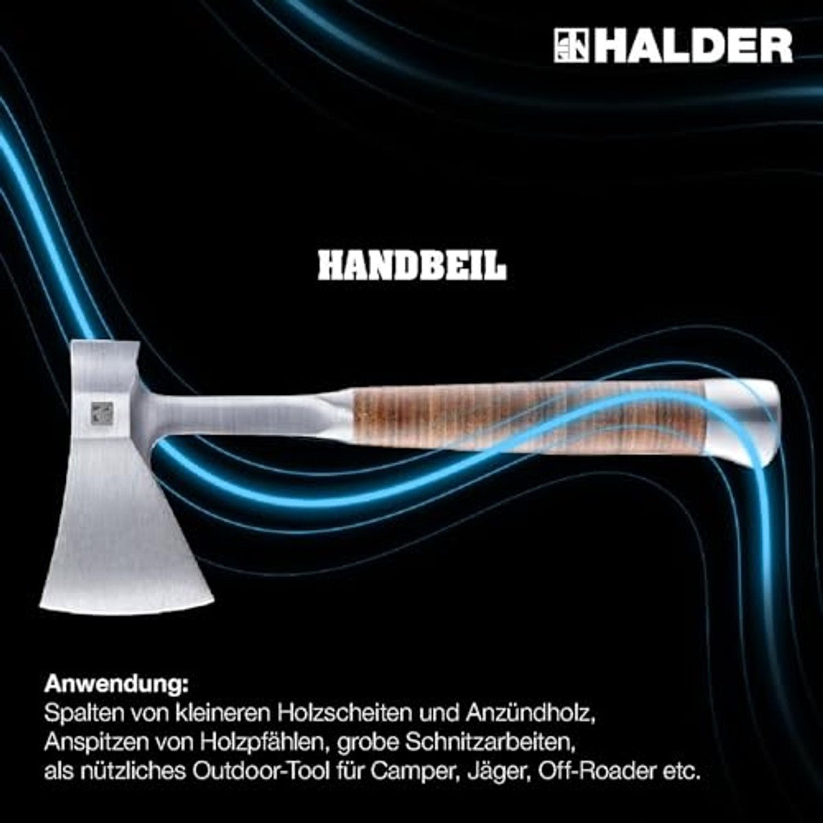 HALDER Handbijl met lederen handvat 6 x 1 g - Voordeelverpakking