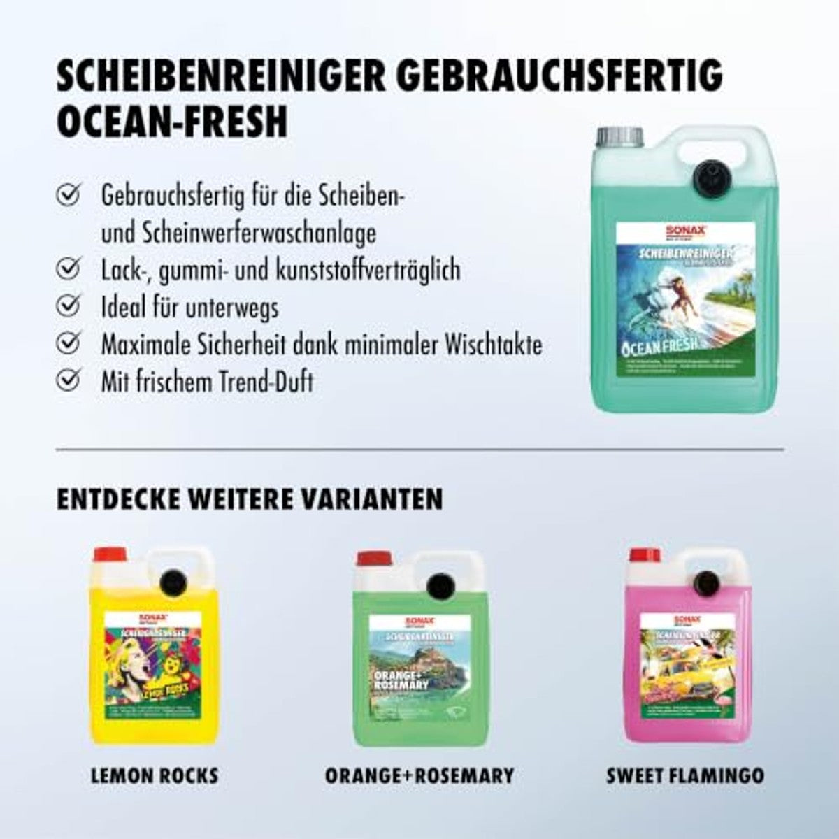 SONAX Ruitenreiniger gebruiksklaar Ocean-Fresh 3 x 5 liter - Voordeelverpakking