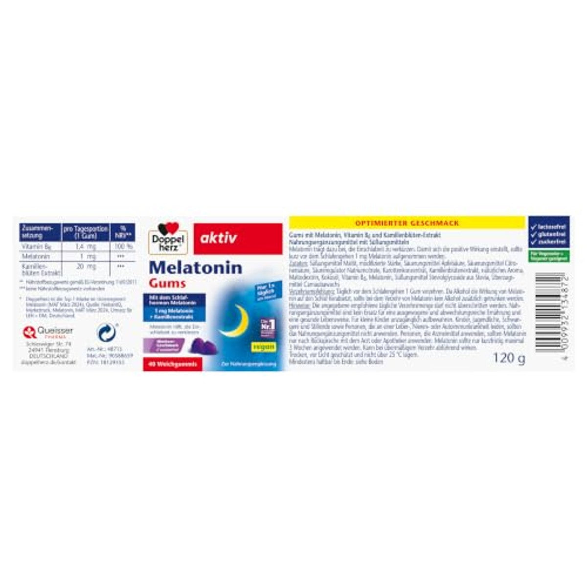 Doppelherz Melatonine Gums - suikervrij – Doppelherz