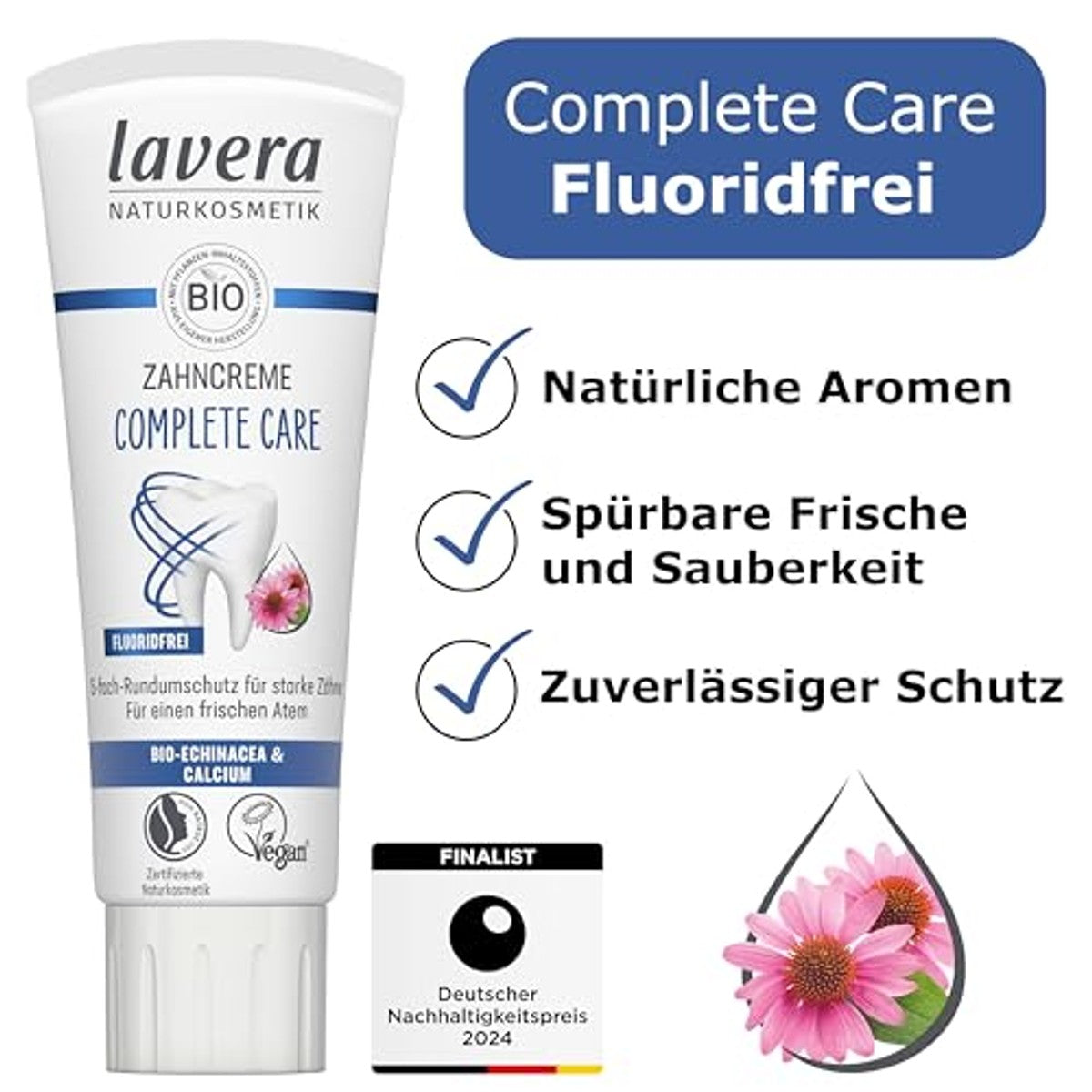 lavera Tandpasta Complete Care fluoridevrij 75 ml – lavera