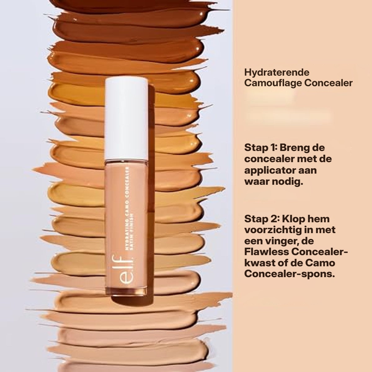 e.l.f. Hydraterende Satin Camo Concealer Light Sand - 3 stuks – foto 4