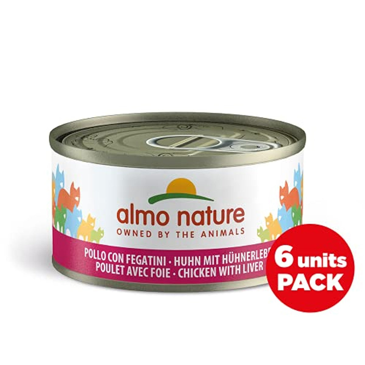 almo nature Megapack Kattenvoer nat kip en lever 6-pack (6x70g) & Megapack kattenvoer nat - kip met kaas - 6 stuks (6 x 70 g) – almo nature