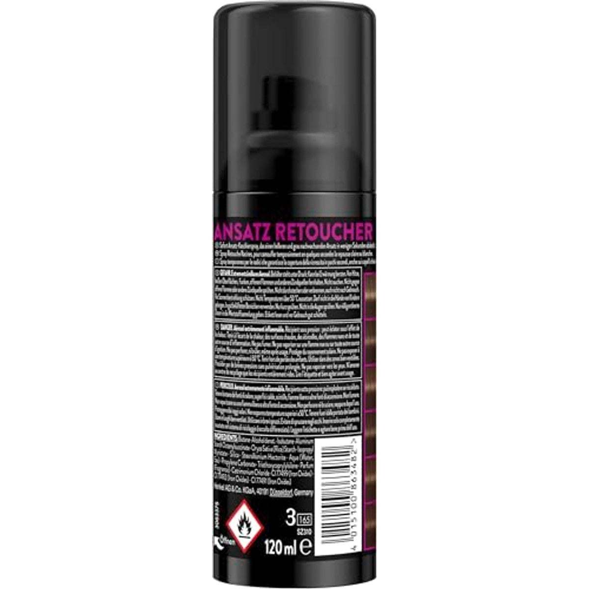 Syoss Ansatz Retoucher kasierspray bruin 3 x 120 ml - Voordeelverpakking