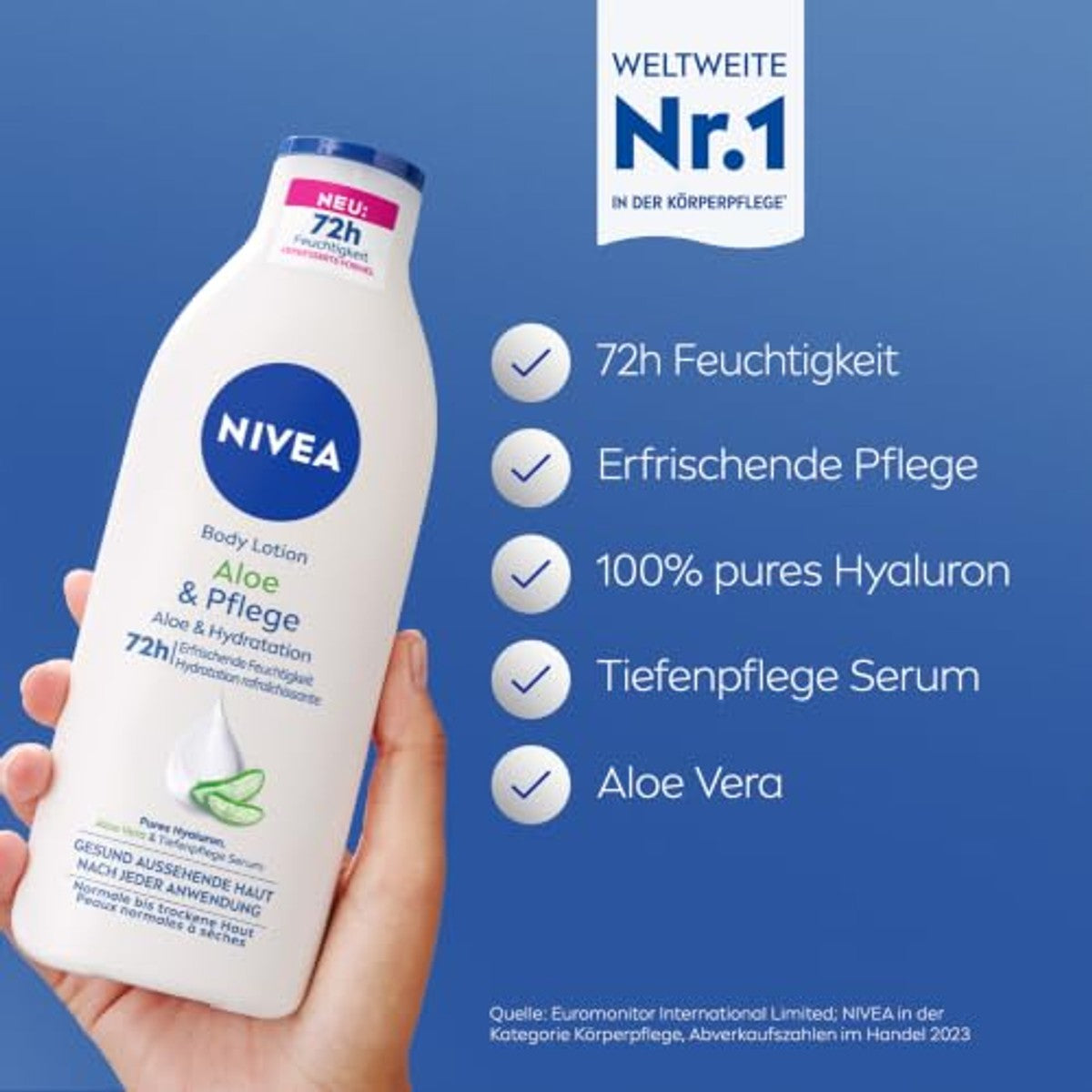 NIVEA Aloë & Verzorging Body Lotion 6 x 400 ml - Voordeelverpakking