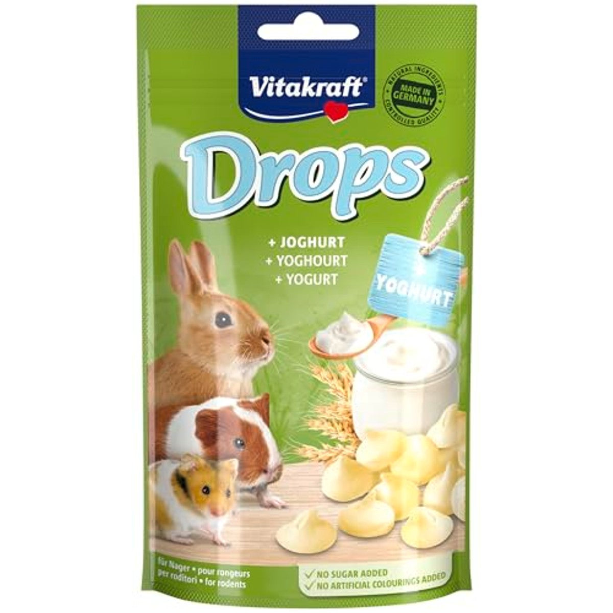 Vitakraft Drops knaagdiersnack yoghurt 9 x 75 g - 3-pack