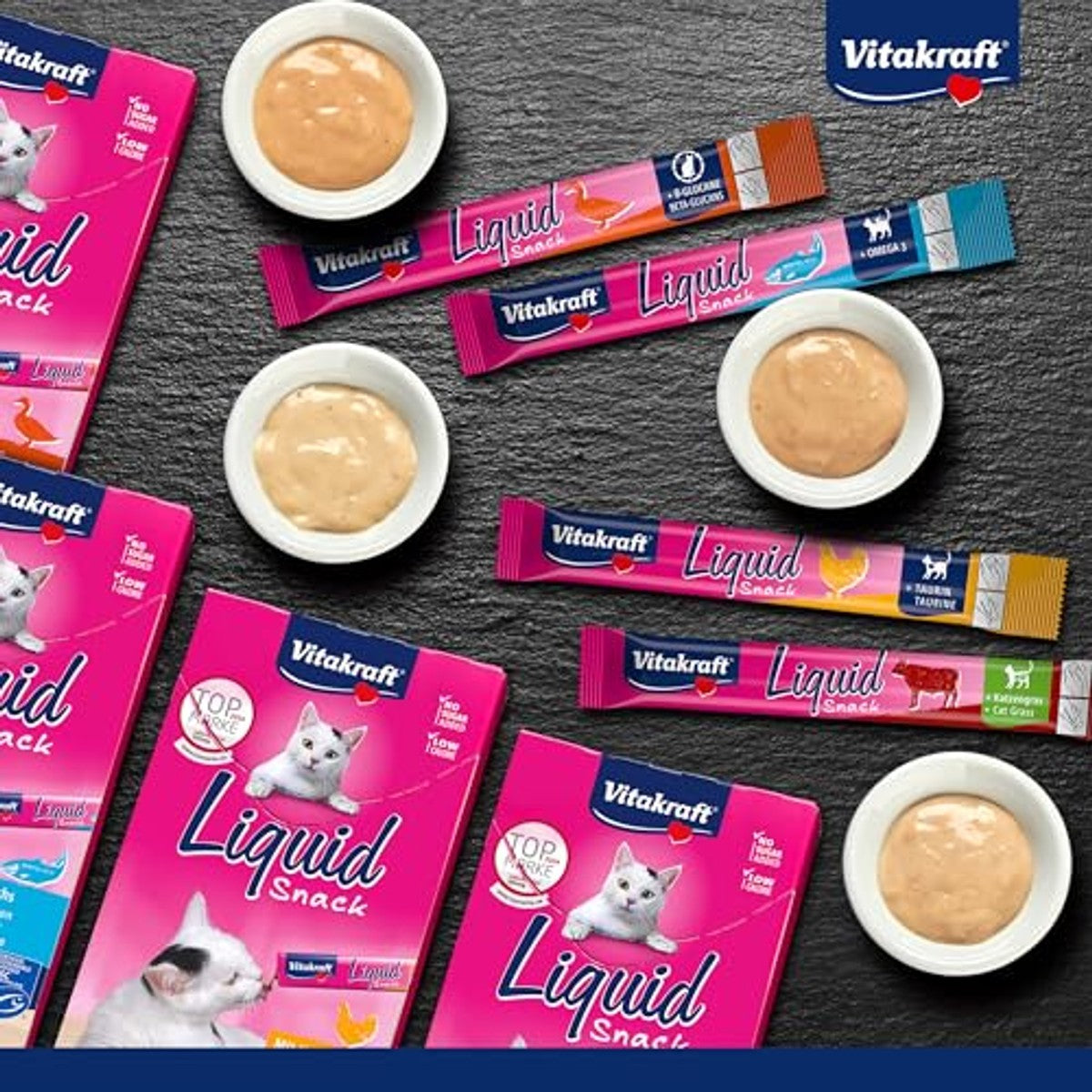 Vitakraft vloeibare kattensnack bundel 4 smaken - 3-pack