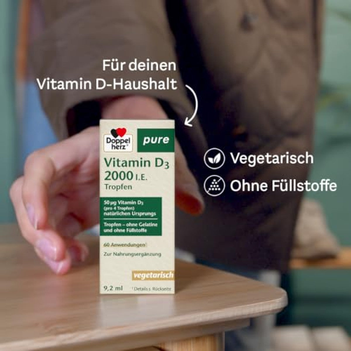 Doppelherz Pure Vitamine D3 Druppels 9,2 ml - 6-pack