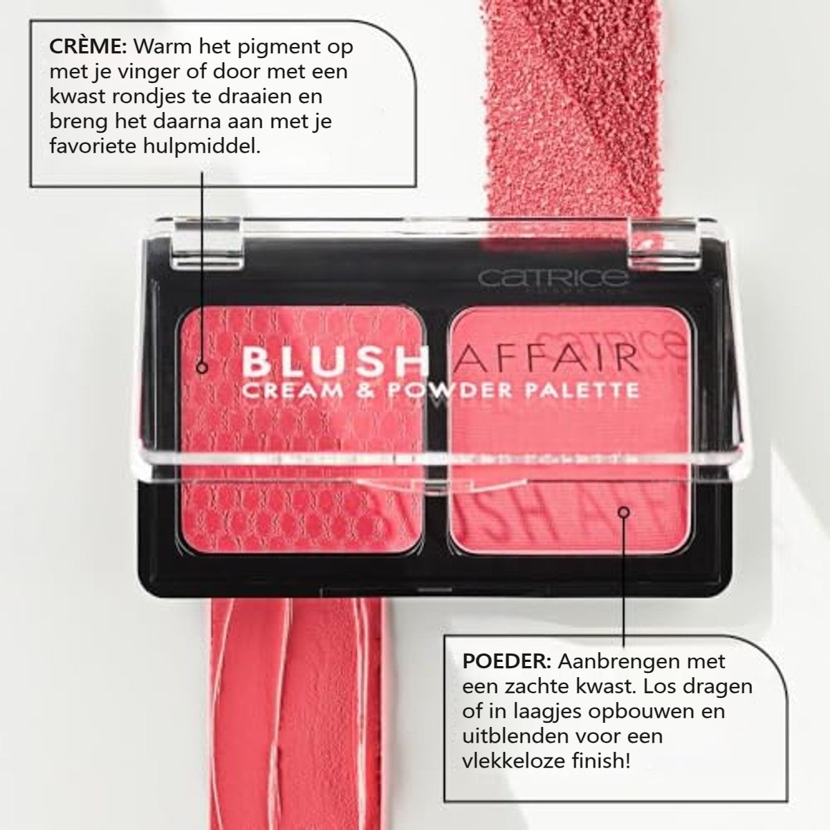 Catrice Cosmetics Blush Affair Cream & Powder Palette nr. 010 rood - 3-pack – foto 4