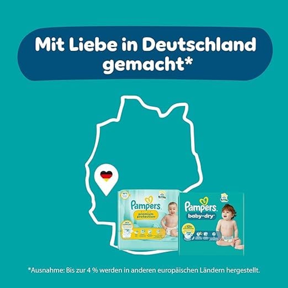 Pampers Premium Protection maat 2 4-8 kg + 10 Aqua-doekjes – Pampers