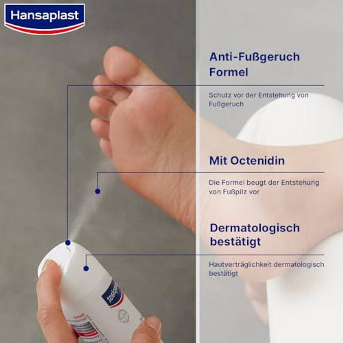 Hansaplast Voetschimmelbescherming 2-in-1 Deodorant 6 x 150 ml - Voordeelverpakking