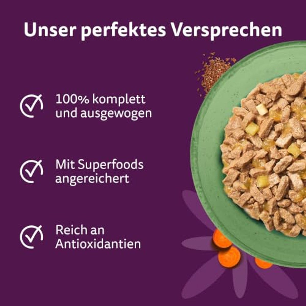 WHISKAS 1+ SUPERFOODS Fine Variety natvoer in gelei 6 x 6 x 50 g (verpakking met 36 zakjes) – whiskas