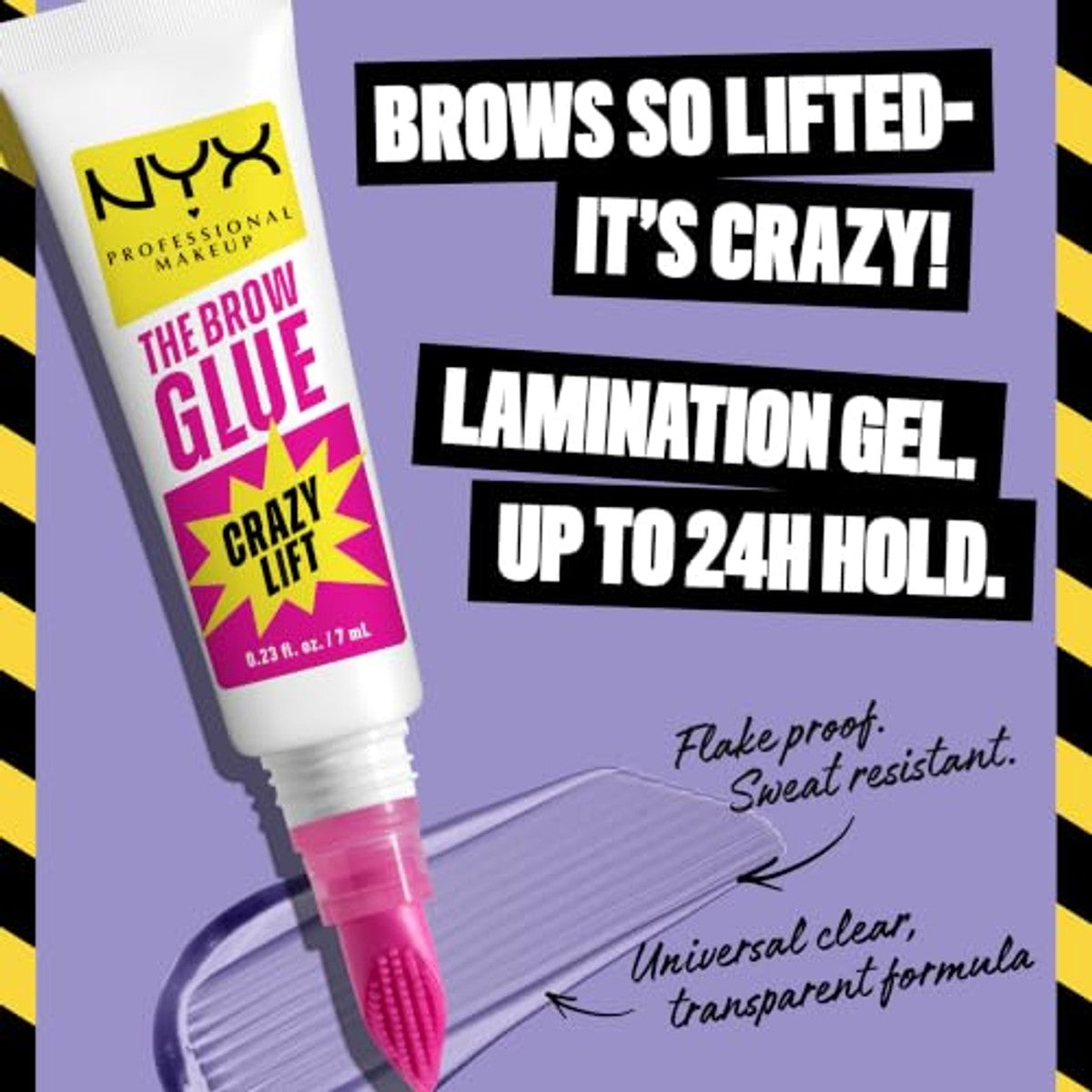 NYX Professional Makeup Brow Glue Crazy Lift, Ultra sterke wenkbrauwgel, voor maximaal 24 uur houdbaarheid, 7 ml – NYX PROFESSIONAL MAKEUP