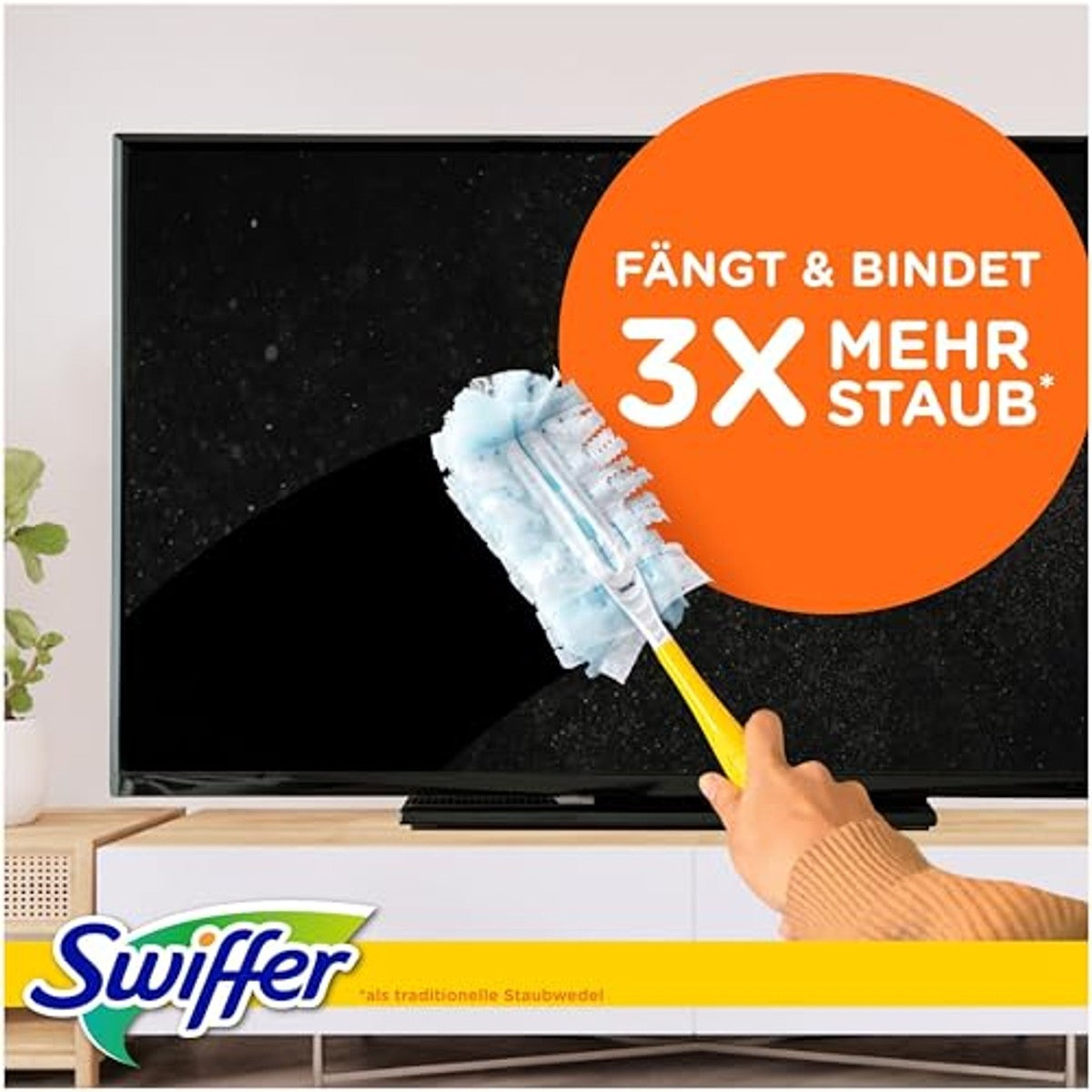Swiffer Starterset stofmagneten 1 handvat + 1 doek - 6-pack