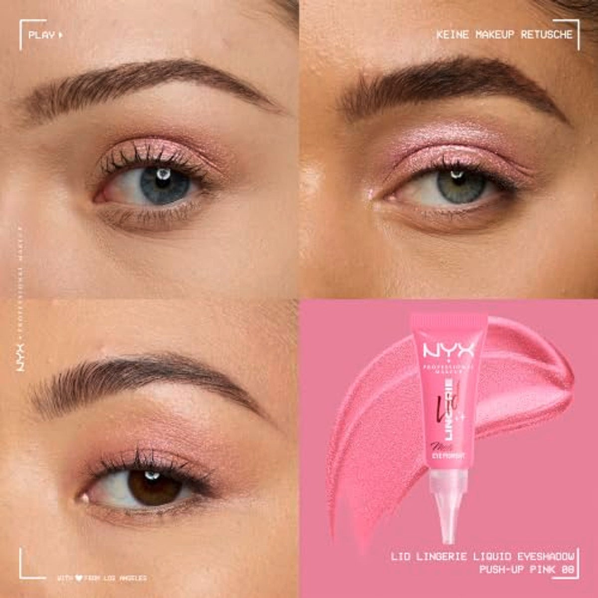 NYX PROFESSIONAL MAKEUP Eye Pigment Push Up Pink 08 1 stuk - 3 stuks