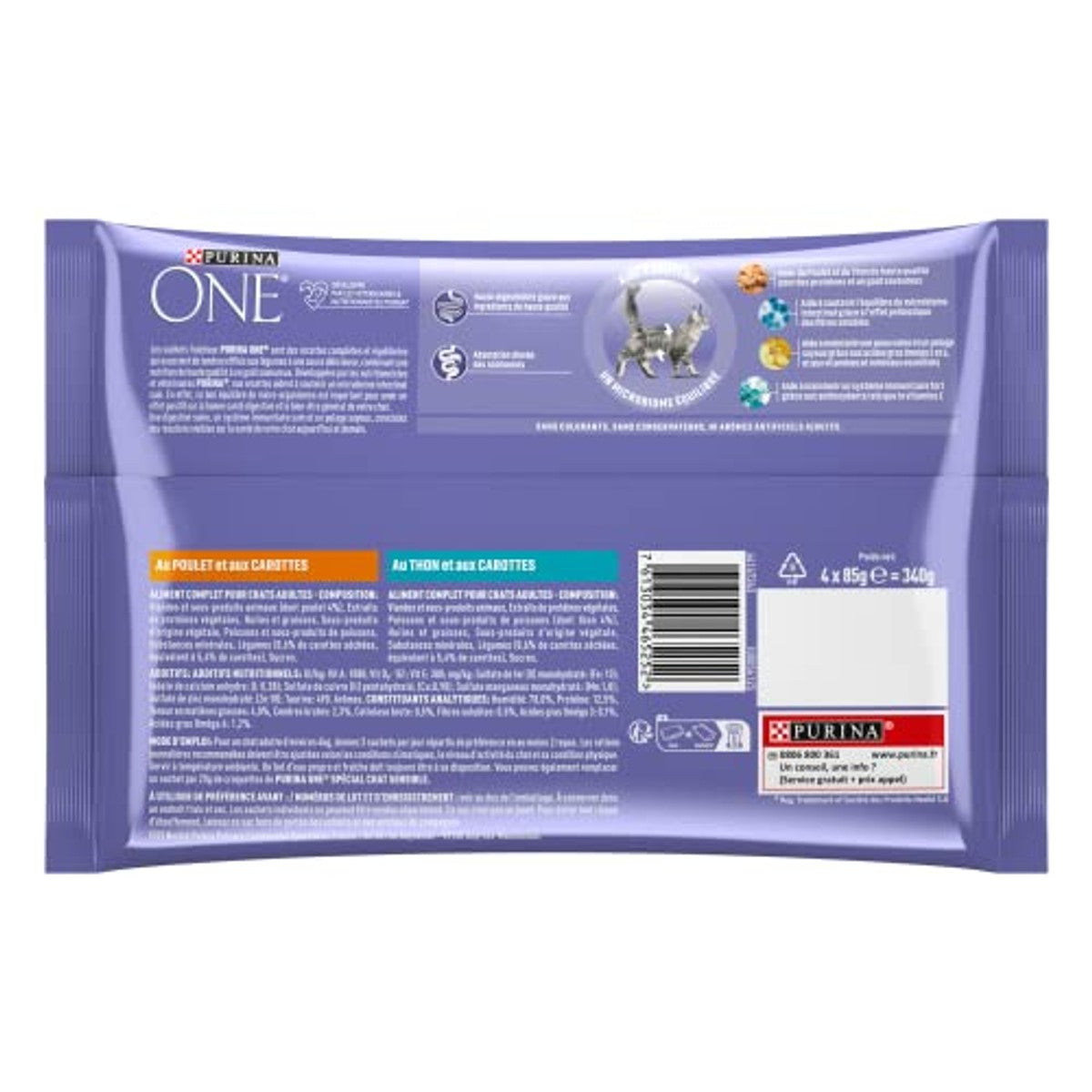 Purina One In Saus Gesneden natvoer kattenvoer kip en tonijn 48 x 85 g – foto 4