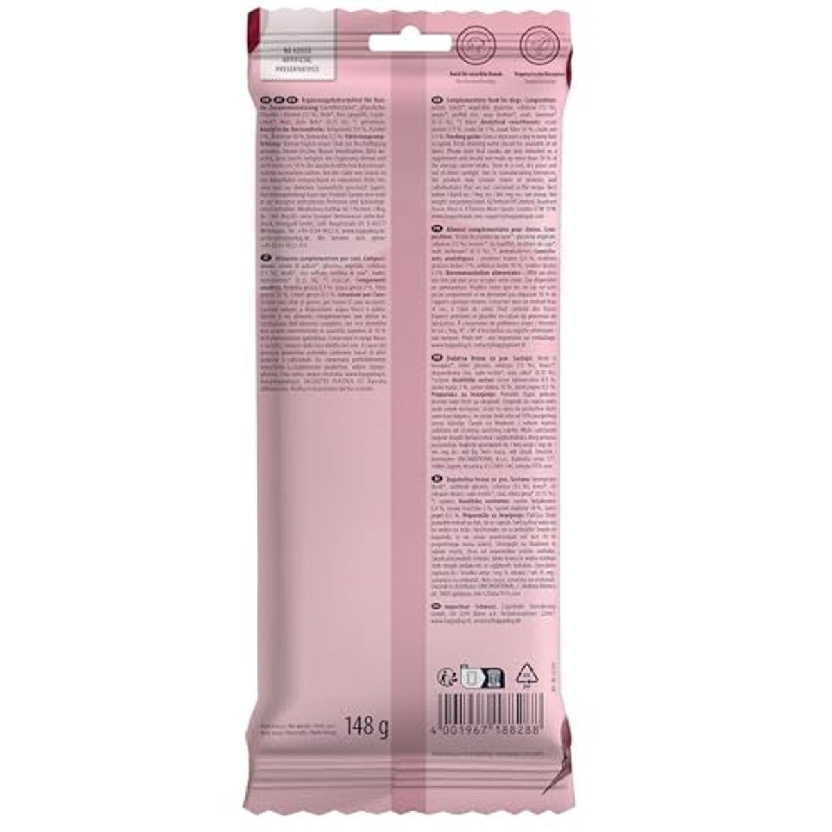 Happy Dog Dental Rolls hondensnack rode biet 5 stuks, 148 g - 3-pack