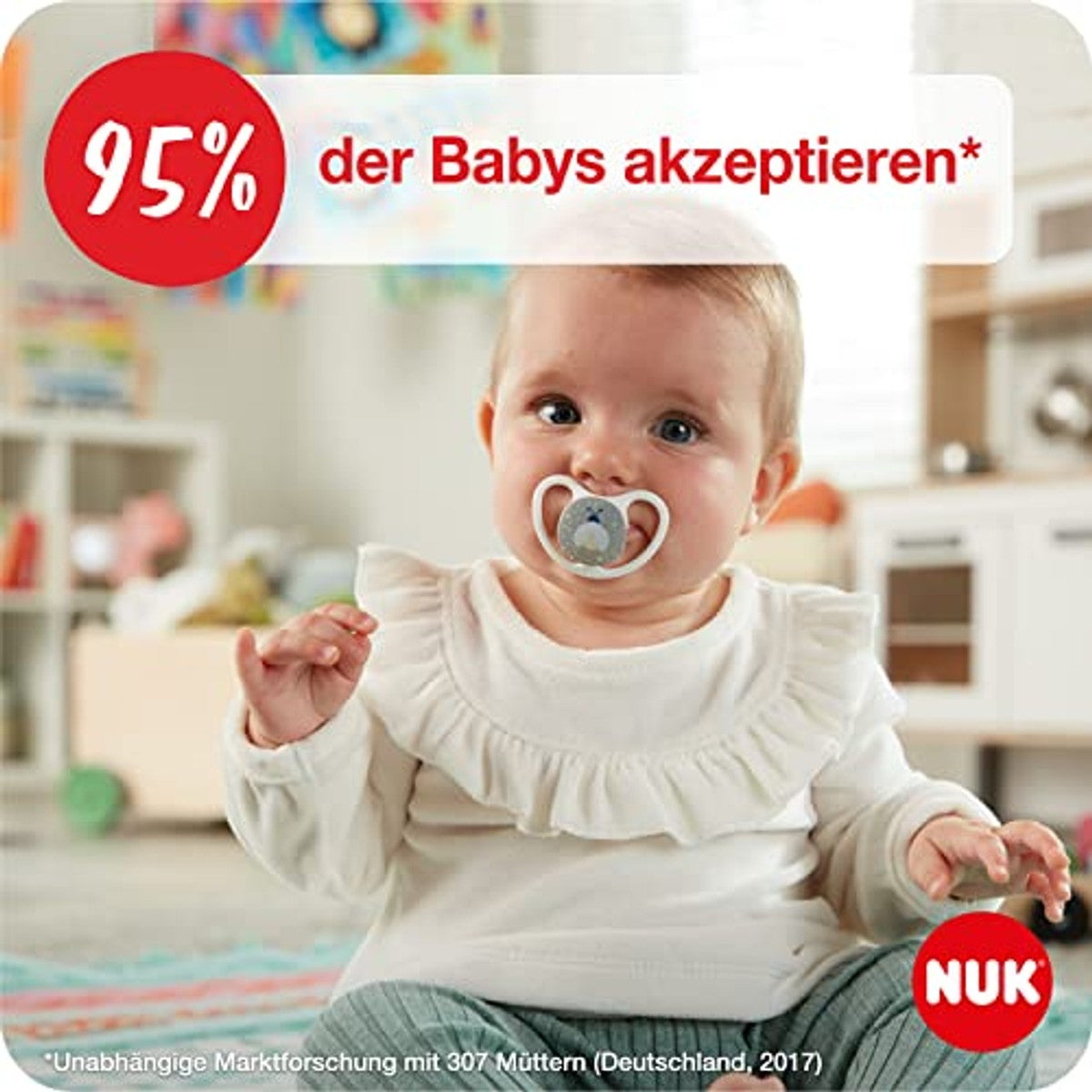 NUK Space Day & Night Babyfopspeen 0-6 maanden 4 stuks – NUK