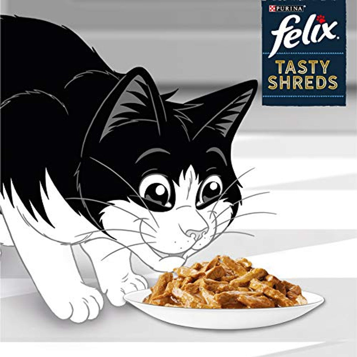 Felix Tasty Shreds in saus Mix van het land 60 x 80 g – Felix