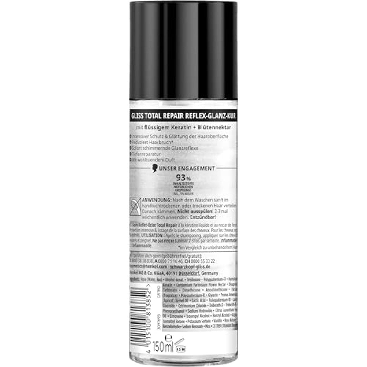 Gliss Reflex-glanskuur Total Repair 3 x 150 ml - Voordeelverpakking